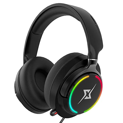 targeal Gaming Headset with Microphone for PC, PS4, PS5, Xbox One, Xbox Series X|S - 3.5mm Jack Gamer Headphone with Noise Canceling Mic-907 Black by targeal - Used condition - US$22.07