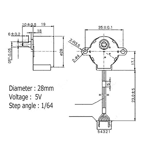 Dafurui 5 Sets 28Byj-48 Stepper Motor Uln2003 Driver Board，28Byj 48 Uln2003 5V Small Stepper Motor Driver Board Compatible With Arduino #TOP6