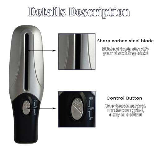 PAWFECTJEE Mini Portable Handheld USB Auto Paper Shredder - Strip Cutting Machine for Office Stationery - Image 2