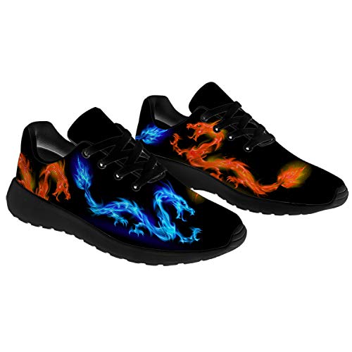 Generic Dragon Print Shoes for Men Women Lightweight Comfort Running Tennis Walking Sneakers4