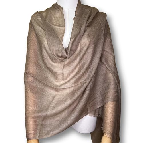 NPIA Certified 100% Cashmere Pashmina Shawl Wrap for Women from Nepal- Lightweight Soft Scarf for Evening Dresses Weddings