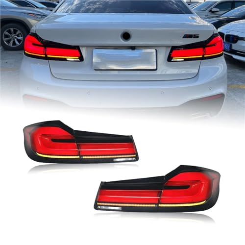 Car LED Headlight+Tail Light Assemblies For BMW G30 G38 M5 F90 2018-2020 Auto Fog DRL Brake Turn Signal Lamp Plug And Play(Tail light 2PCS)
