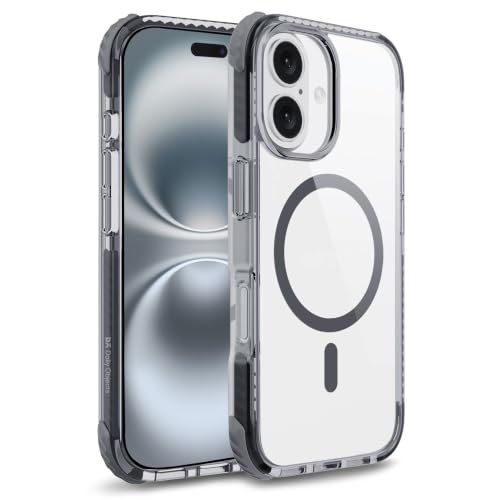 Image of DailyObjects Polycarbonate Case for iPhone 16 Compatible with Mag-Safe Wireless Charging | Reflex Magsafe Shield Slim Shockproof Back Cover, Transparent