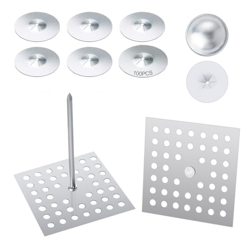 Broches d'isolation murales et plafond fixations aluminium 6,3 cm et rondelles autobloquantes