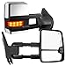 YITAMOTOR Towing Mirrors Compatible for Chevy GMC, Power Heated LED Turn Arrow Signal Light Reverse Lights, for 2008-2013 Silverado Sierra All Models, 2007 Silverado Sierra New Body Style