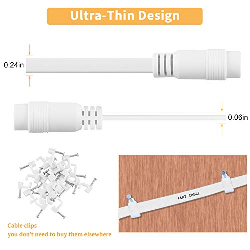 2 Pack Dc Power Extension Cable 10Ft 2.1Mm X 5.5Mm Compatible With 12V Dc Adapter Cord For Cctv Ip Camera, Led, Car, White #TOP4