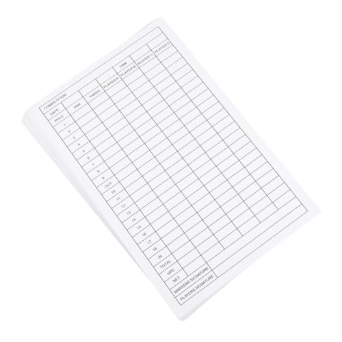 Abaodam 40pcs Weather Resistant Golf Scorecards Durable Coated Paper for Accurate Scorekeeping Compact Design for Easy Portability Essential Golf Accessories for Players