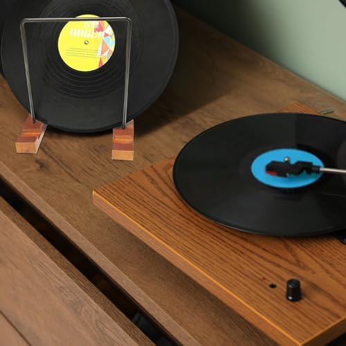 Soporte de vinilo de madera maciza para exhibir 50 álbumes en tu salón 7