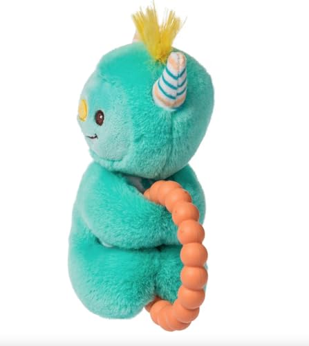 Image of Mary Meyer Soft Baby Rattle with Soothing Teether Ring, 6-Inches, Mookie Monster