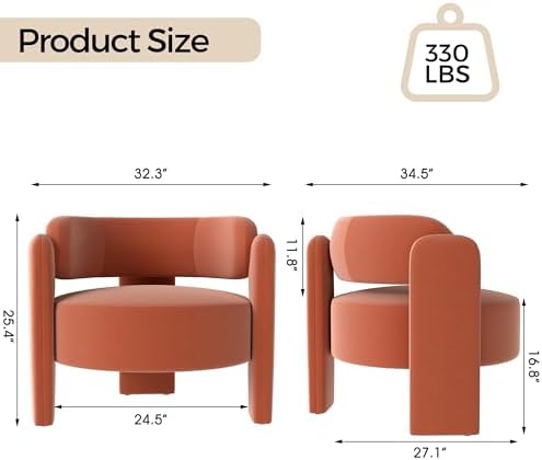 NOBPEINT-Modern Upholstered Accent Barrel Chair