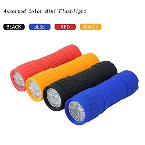 Wenqian Jewelry Mini Flashlights For Kids 8-Pack, 9-Led Handheld Flashlight Set With Lanyard Small Flashlight For Kids, 24-Pack Aaa Battery Included, For Kids/Night Reading/Party/Camping/Emergency #TOP2