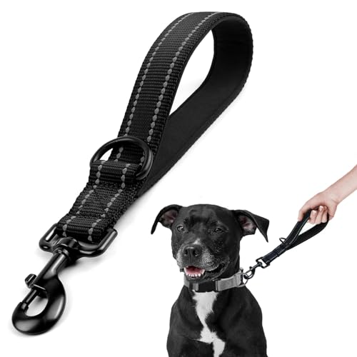 Mezrkuwr® Guinzaglio forte corto per cani, guinzaglio resistente, guinzaglio per il controllo dell'addestramento del cane, guinzaglio riflettente per cani di taglia media e grande