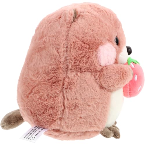 HEALSOPTHY Muñeco de Peluche Marmota de 20 Cm, Color Rosa, Suave y Abrazable, Juguete Peludo, Cojín de Felpa para Dormir y Decoración del Hogar, Peluche de Animal para Obsequio Infantil