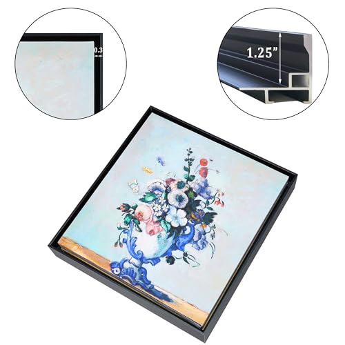 Image of 24x48 DIY Metal Canvas Frame,1.25 inch Deep Floater Frame,Black | YIVIVEN Canvas Frame for Wall Decor,Floater Frame for Canvas Painting,Floating Frames for Prints Artwork(24 inchx48 inch,Black)
