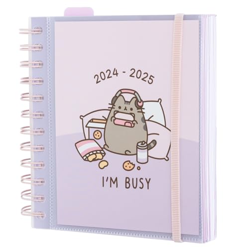 Grupo Erik - Agenda Scolaire 2024 2025 Journalier Pusheen | Agenda Spirale - Août 2024 à Juin 2025
