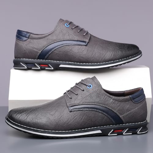 Image of Men's Premium Stylish Oxford Shoes Casual Lace Up Walking Business Driving Dress Shoes