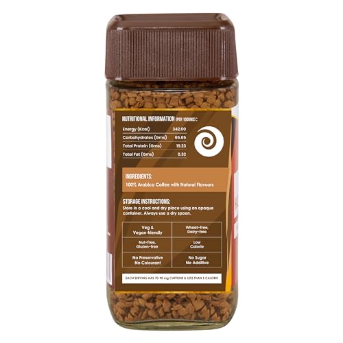 Image of Planet Coffee | MYSTIC Almond Coffee | 100 Gms Jar | Pure Arabica | Freeze-Dried Instant Coffee | No Added Sugar | Makes 50 Cups | Medium Roast | Flavoured Coffee