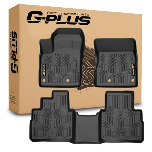 G-PLUS Floor Mats Fit Nissan Rogue 2021 2022 2023 2024 2025(Not for Sport Models) Floor Liners,Custom Fit TPE All Weather Protection Heavy Duty Floor Liners,1st & 2nd Row Truck Mats Accessories Black