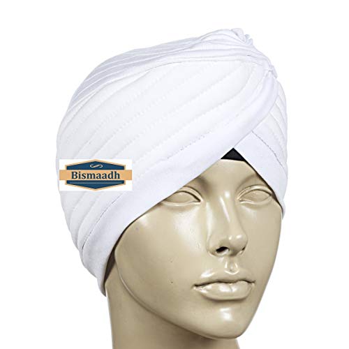 Image of BISMAADH Instant Readymade Turban for Men & Women Head Wrap Lightweight Cap Headwear Sikh Pagri