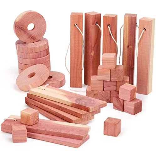 Repelente de polillas de madera de cedro, paquete de 39 bolas de polillas de madera de cedro y papel de lija, repelente de polillas 100% natural para armarios/armarios Cover