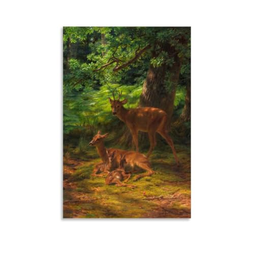 Impression murale nature cerfs Rosa Bonheur pour salon et chambre