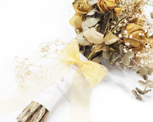 Leeqe Gold Organza Ribbon 1-1/4 Inch X 50Yd Sheer Chiffon Ribbon For Gift Wrapping,Crafts，Wedding Invitations,Party Decoration,Bridal Bouquets #TOP4