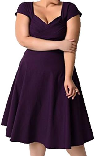 Women's Dress V Neck Empire Waist Short Sleeve Formal Maxi Skirt