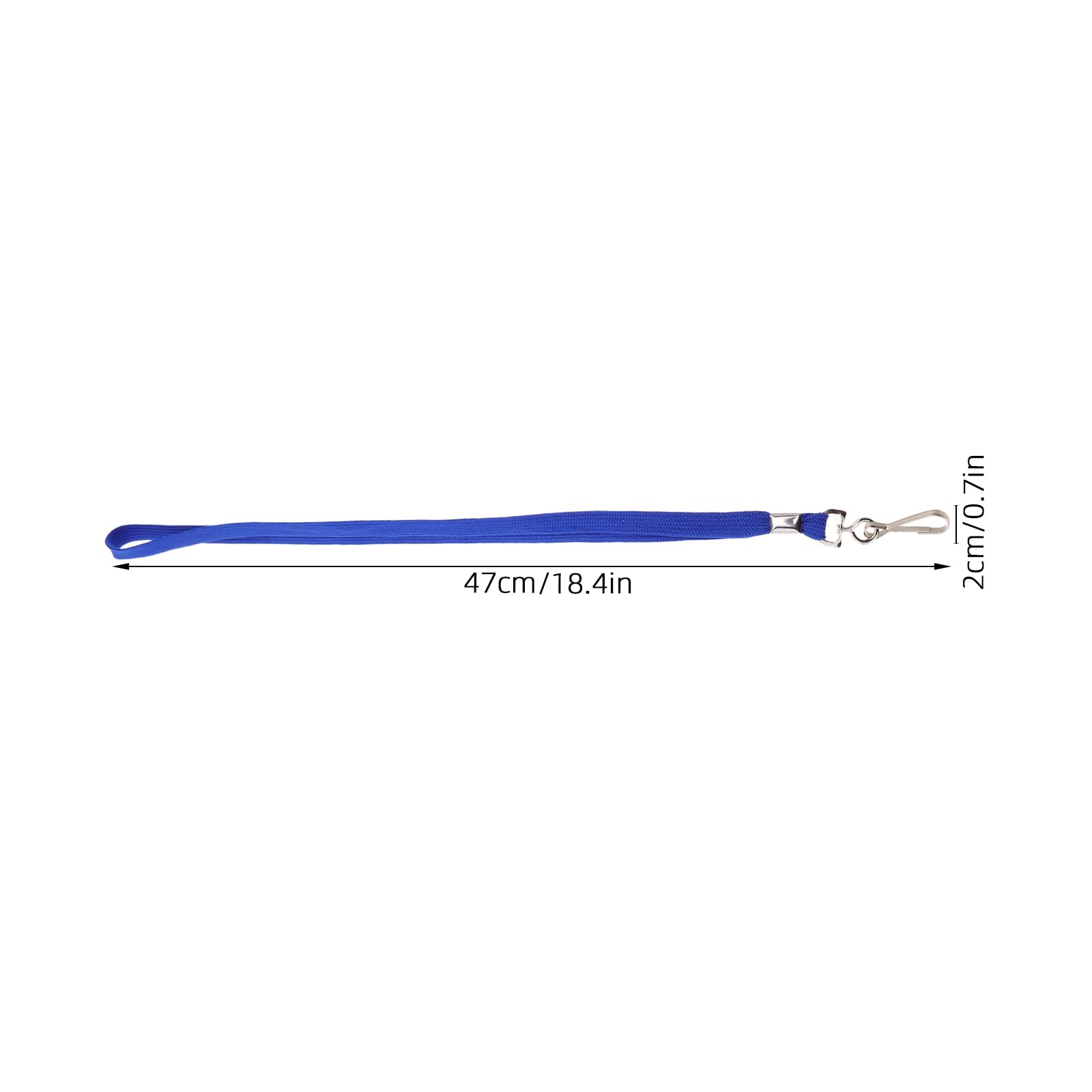 50 Pezzi Cordini Porta Badge Identificativo Blu Piatti Resistente Laccio da Collo Confortevole per Uffici, Fiere e Personale in Movimento