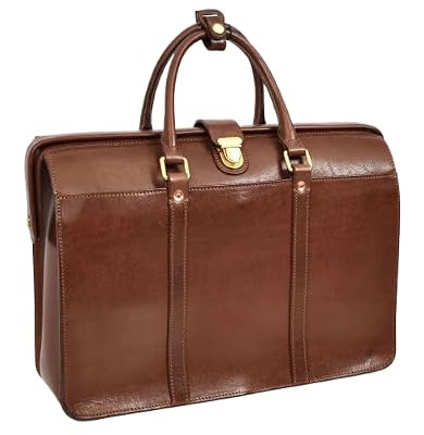 Premium Leather Doctors Bag Frame Professionals Valigetta D8646, Marrone