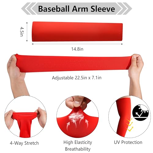 2 Pair Youth Softball/Baseball Socks - 1 Baseball Belt and 1 Baseball Arm Sleeve Combo for Men and Boy4