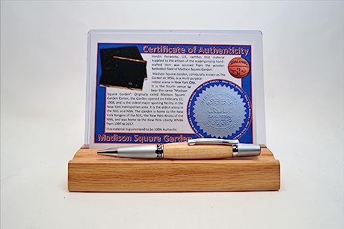 Madison Square Garden Pen in Chrome and Satin Chrome Made Fron The Wooden Court Floor of Madison Square Garden