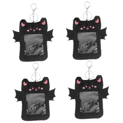 Porte-carte en peluche NUOBESTY lot de 4 protège-cartes photo