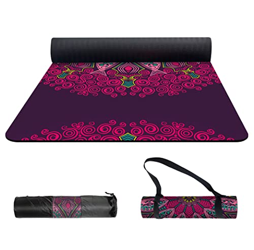 Nuveti Yoga Mat Eco Friendly Tpe Non Slip Fitness Exercise Mat With Carrying Bag,72"X24" Extra Thick 6Mm Exercise & Workout Mat For Yoga, Pilates Fitness And Floor Exercises #TOP1