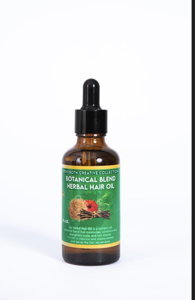 Botanical Blend Herbal Hair Oil for Dry Hair & Scalp, Promotes Strong Hair Strands, Enhances Scalp Hydration - Makes Hair Shinier & Softer