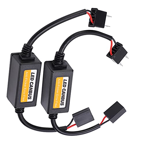 Cancelador de Fallos de Luz LED, Código de Error Cancelador 2 Piezas Decodificador Antiparpadeo Bombillas Externas para Tablero de Auto 2 Piezas para Bus Canbus H7 DC 9V16V