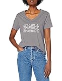 O'Neill Damen Triple Stack v-Neck T-Shirt, Silver Mel, M