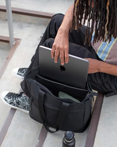 Incase Crosstown Tote Durable, Weather Resistant Tote Work Travel Daily Use Faux Fur Lined laptop Pocket Travel Pass-Through2