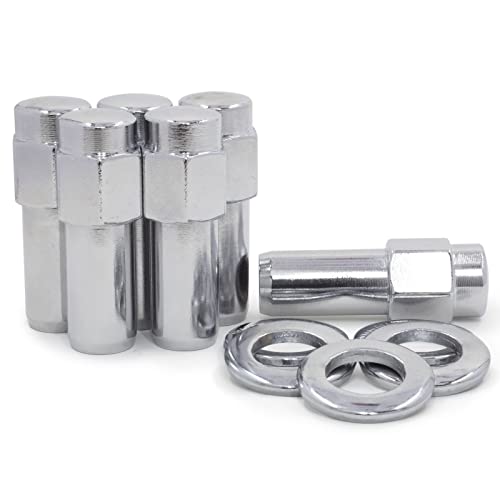 Viraze 20 Lug Nuts 7/16 Chrome Nut 1.37 Shank Cragar Fits -(Steel) #TOP5