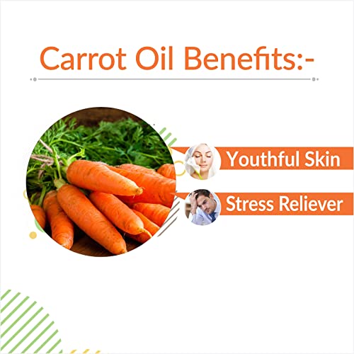 Image of B-URBAN Carrot (Daucus Carota) Oil,100% Pure & Natural Undiluted Carrier Oil Organic Standard For Skin & Haircare-30ML