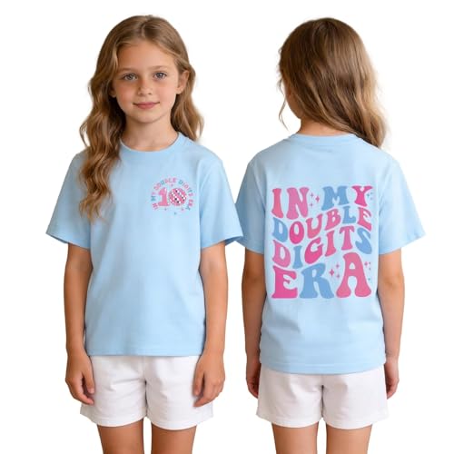 babyhealthy in My Double Digits Era 42th Birthday Shirt for Girls Blue