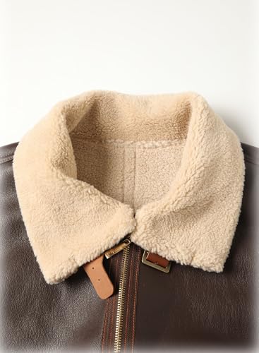 HOOD CREW Men’s Bomber Jacket Winter Coat Stylish Faux Fleece Lined Leather Jackets4