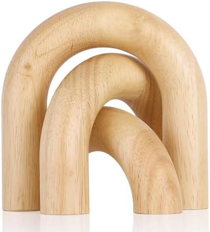 XMGZQ Wood Arch for Coffee Table Decor Items,Wood Statue and Scul...
