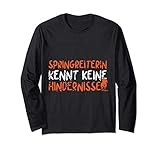 Springreiterin kennt keine Hindernisse Pferdesport Geschenk Langarmshirt