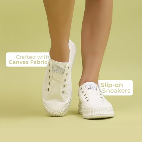 Image of YOHO Cruise Women's Without Lace Trendy Stylish Canvas Slip-On Sneakers (SoS)