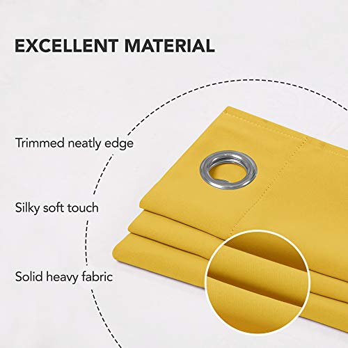 image for Deconovo Sound Blocking Blackout Curtains for Bedroom 84 Inches Long, 