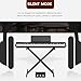 UMOMO UM-724 88 Key Digital Piano Keyboard with Piano X Stand, Full Size Electric Piano with Headphone, 3 Pedal, Electronic Piano for Beginner, Adults, Black