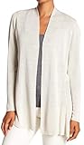 Eileen Fisher Women's Fine Organic Linen Blend Cardigan, Ivory (Large)
