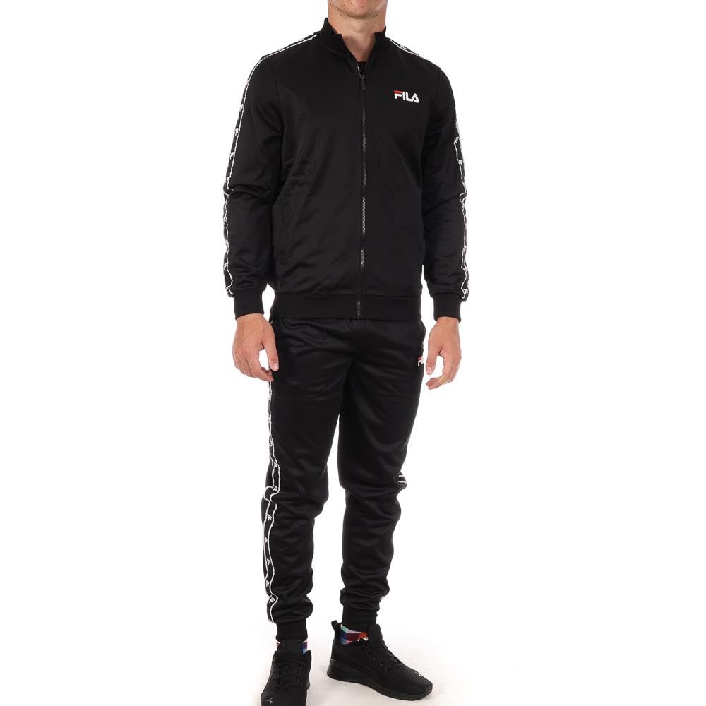 FILA Tuta da uomo nero Damson