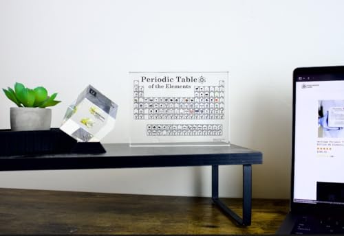 Engineered Labs Heritage Periodic Table of Elements, Made In USA, Acrylic Periodic Table With Real Samples