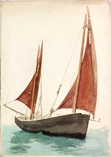 Bateau de pêche poster d'art marin pour salon - Décoration murale graffiti SERENDIPITP